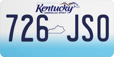 KY license plate 726JSO