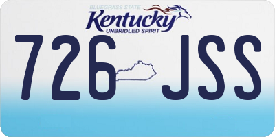 KY license plate 726JSS