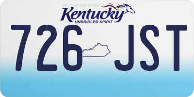 KY license plate 726JST