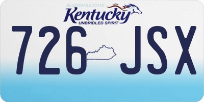 KY license plate 726JSX