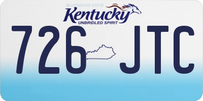 KY license plate 726JTC