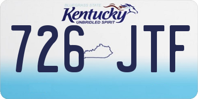 KY license plate 726JTF