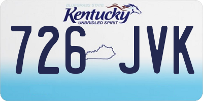 KY license plate 726JVK