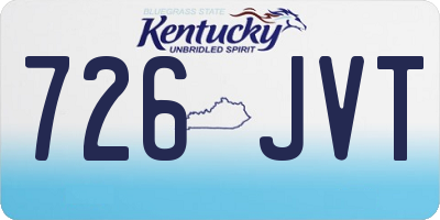 KY license plate 726JVT