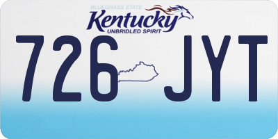 KY license plate 726JYT