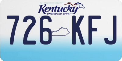 KY license plate 726KFJ