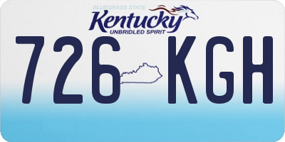 KY license plate 726KGH