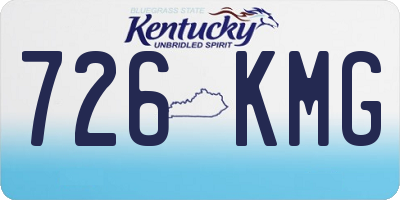 KY license plate 726KMG