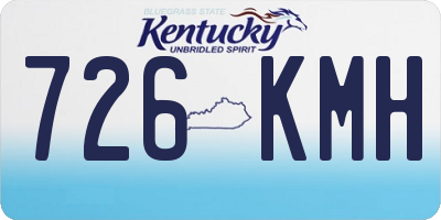 KY license plate 726KMH