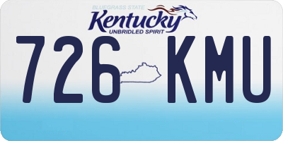 KY license plate 726KMU