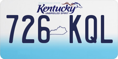 KY license plate 726KQL