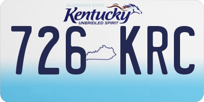 KY license plate 726KRC