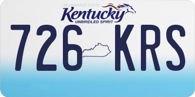 KY license plate 726KRS