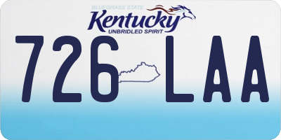 KY license plate 726LAA