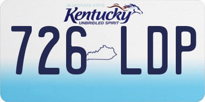 KY license plate 726LDP