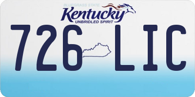KY license plate 726LIC
