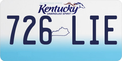 KY license plate 726LIE