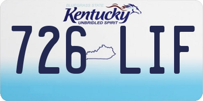 KY license plate 726LIF