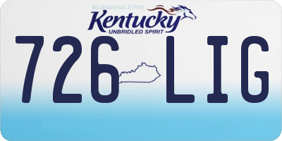 KY license plate 726LIG