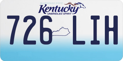 KY license plate 726LIH