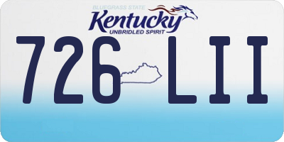 KY license plate 726LII