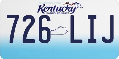 KY license plate 726LIJ