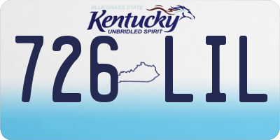 KY license plate 726LIL