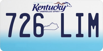 KY license plate 726LIM