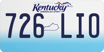KY license plate 726LIO