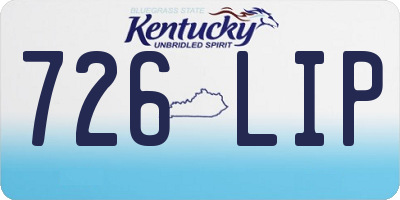 KY license plate 726LIP
