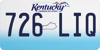 KY license plate 726LIQ
