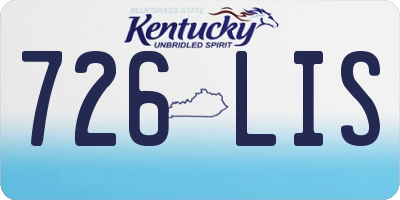 KY license plate 726LIS