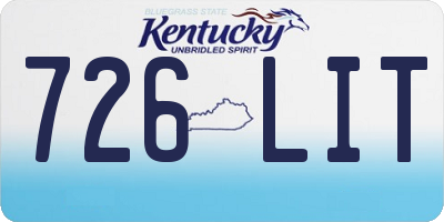 KY license plate 726LIT