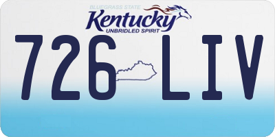 KY license plate 726LIV