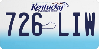 KY license plate 726LIW