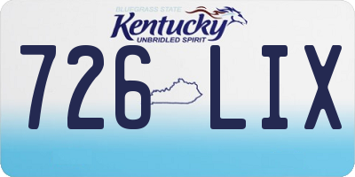 KY license plate 726LIX