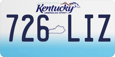 KY license plate 726LIZ