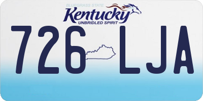 KY license plate 726LJA