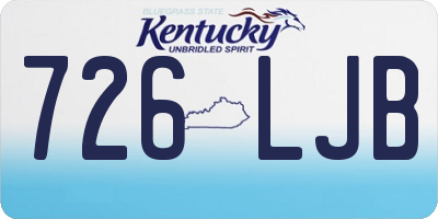 KY license plate 726LJB