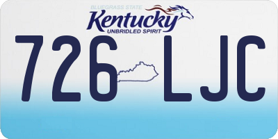 KY license plate 726LJC