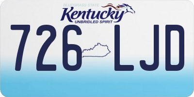 KY license plate 726LJD