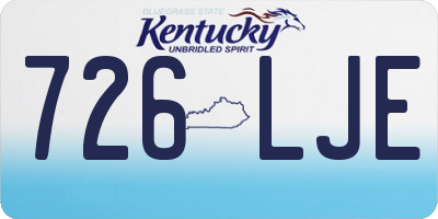 KY license plate 726LJE