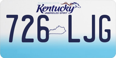 KY license plate 726LJG