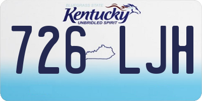 KY license plate 726LJH