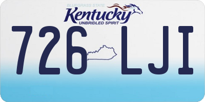 KY license plate 726LJI