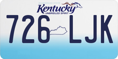 KY license plate 726LJK
