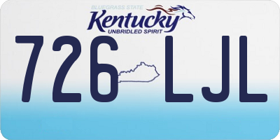 KY license plate 726LJL