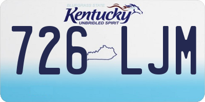 KY license plate 726LJM