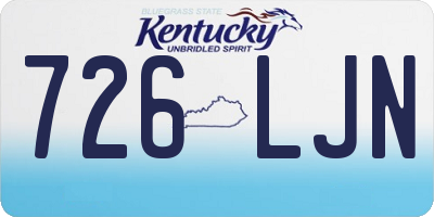 KY license plate 726LJN