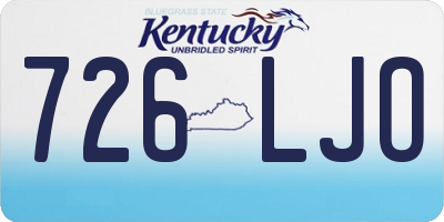 KY license plate 726LJO